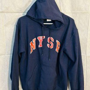 NYSP Heavy Blend Gildan Hoodie Unisex Blue Size Small